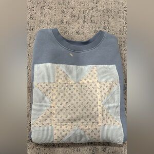 Tommy Hilfiger Blue Sweatshirt with Cream Star Patch